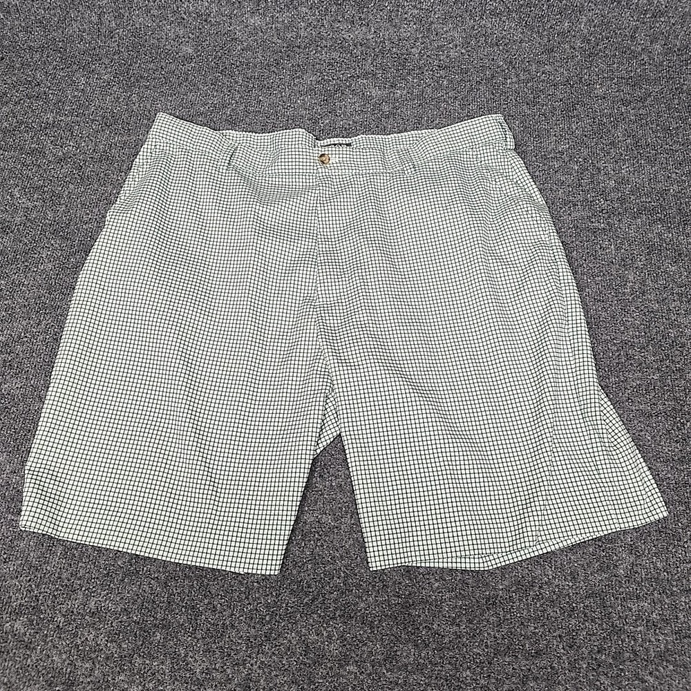 Izod Golf Chino Shorts Mens Size 40 Blue Green Check Activewea